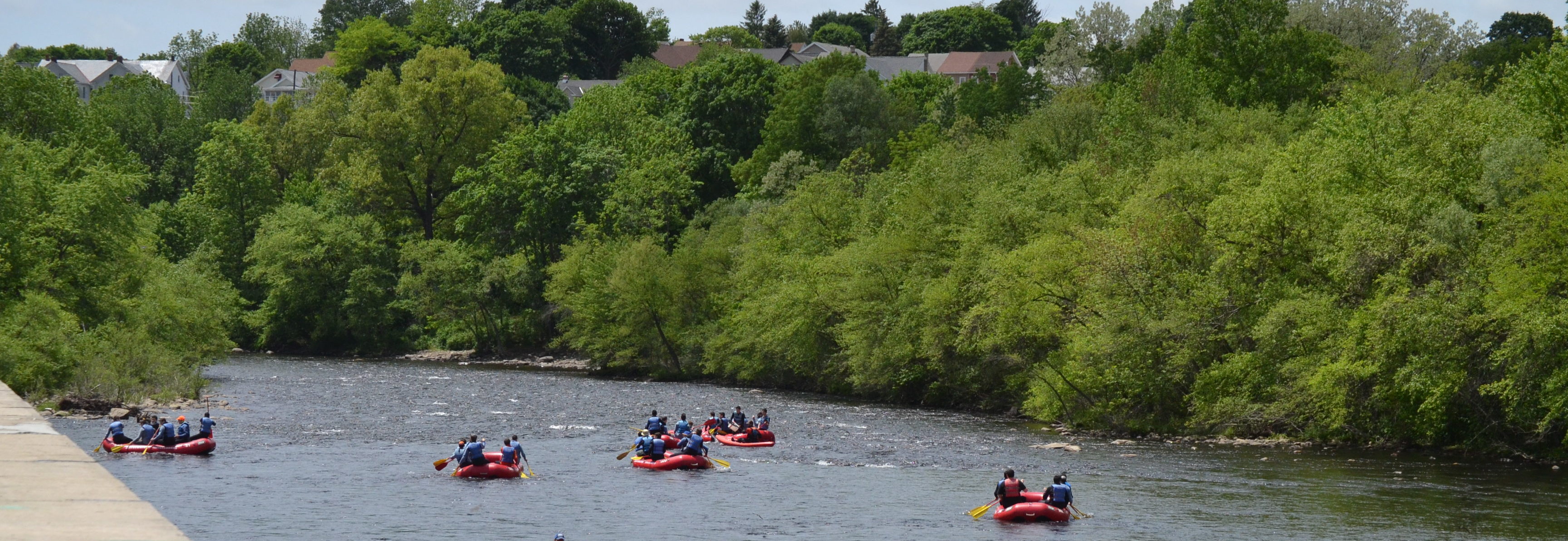 Scenic View of Family Style Rafting in PA