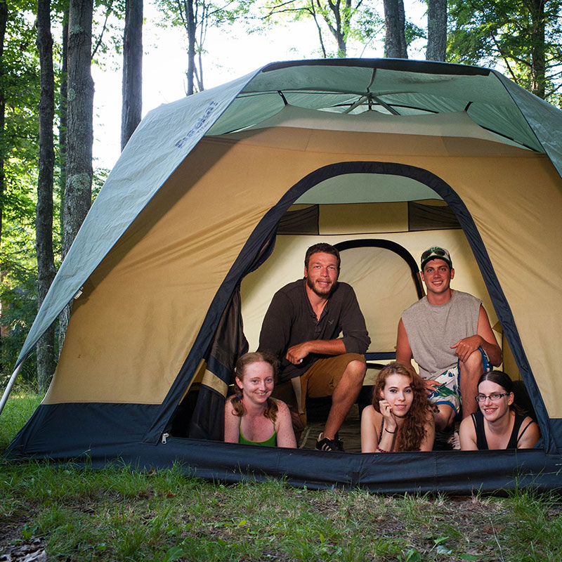 Tent camping in the Poconos